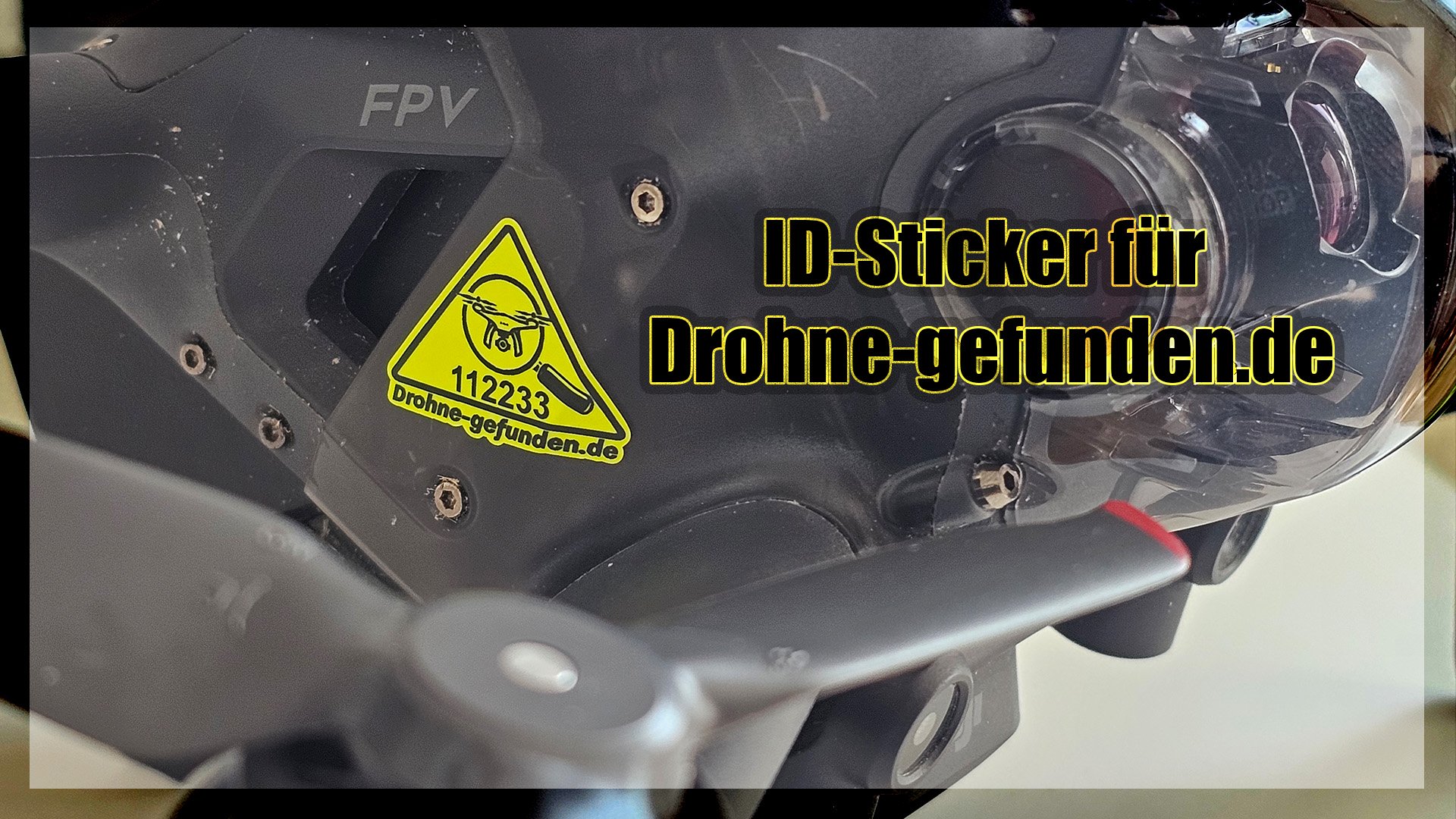 1x Drohne-gefunden.de ID-Sticker 